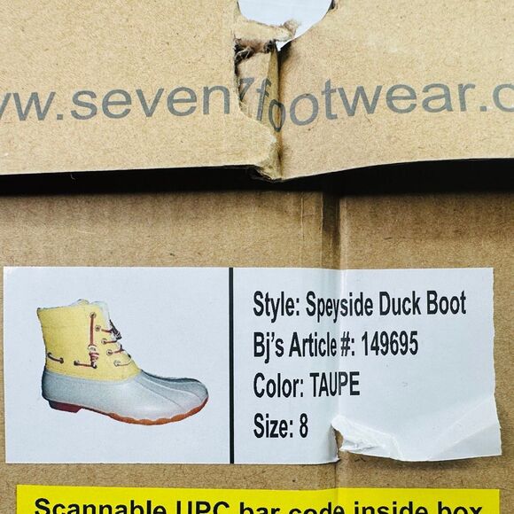 Seven7 Speyside Lace-Up Faux Leather Duck Boot - Size 8 - Taupe - Picture 6 of 9